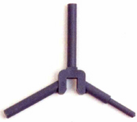 Trigonal Atom, 120 degree (1 rod, 2 tubes) To model C-60 (strained)